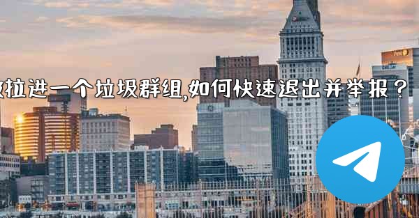 Telegram我被拉進一個垃圾群組，如何快速退出並舉報？_telegram我被拉进一个垃圾群组,如何快速退出并举报？