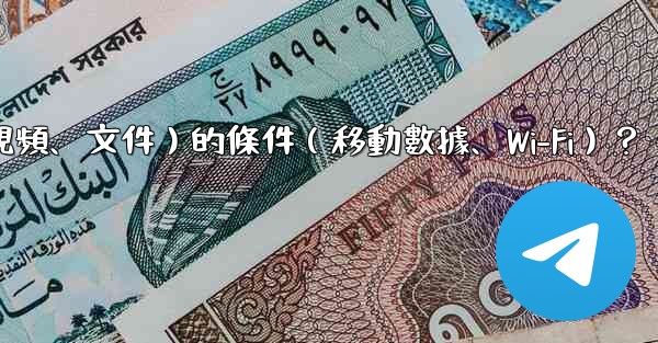 <b>如何設置電報自動下載媒體文件（照片、視頻、文件）的條件（移動數據、Wi-Fi）？</b>