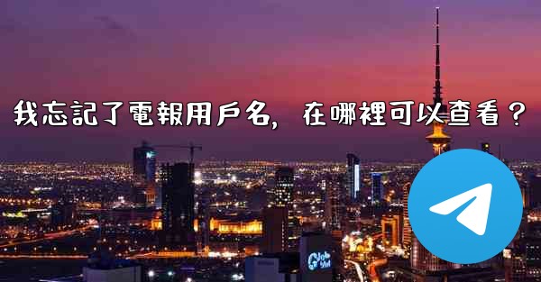 我忘記了電報用戶名，在哪裡可以查看？