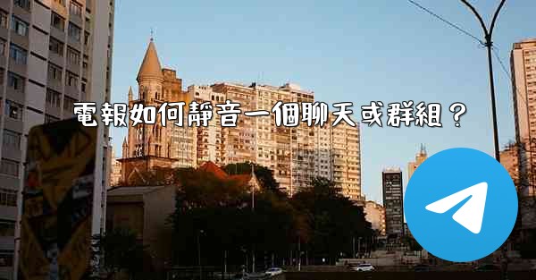 電報如何靜音一個聊天或群組？