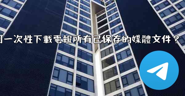 如何一次性下載電報所有已保存的媒體文件？