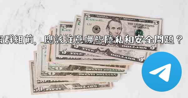 加入一個陌生電報群組前，應該注意哪些隱私和安全問題？