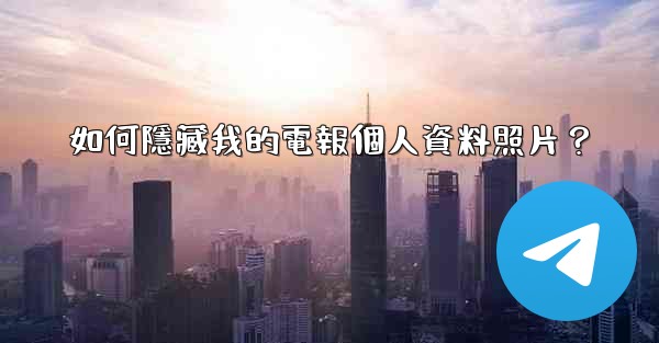 如何隱藏我的電報個人資料照片？