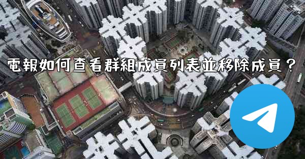 電報如何查看群組成員列表並移除成員？