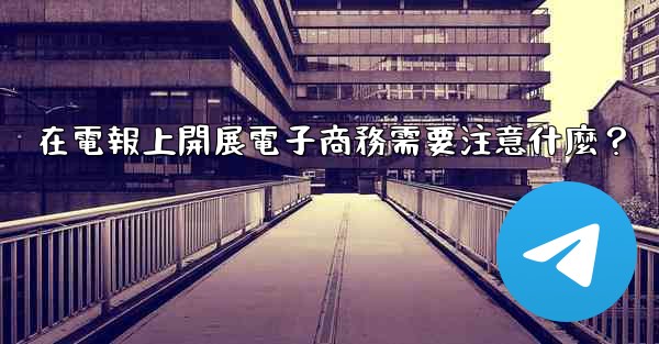 在電報上開展電子商務需要注意什麼？