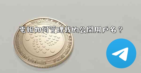 電報如何管理我的公開用戶名？