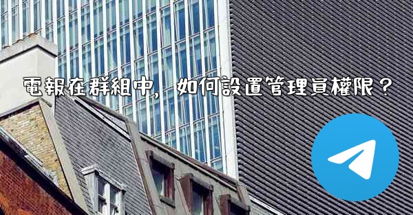 電報在群組中，如何設置管理員權限？