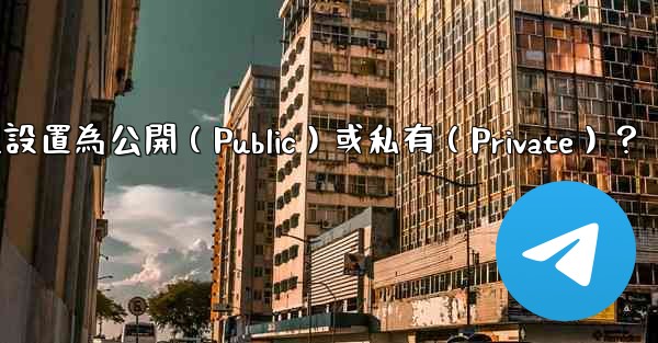 如何將Telegram群組設置為公開（Public）或私有（Private）？