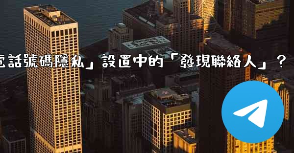 在Telegram使用中，什麼是「電話號碼隱私」設置中的「發現聯絡人」？