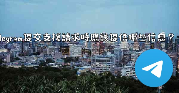 Telegram提交支援請求時應該提供哪些信息？