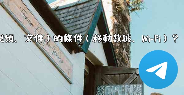 如何設置Telegram自動下載媒體文件（照片、視頻、文件）的條件（移動數據、Wi-Fi）？