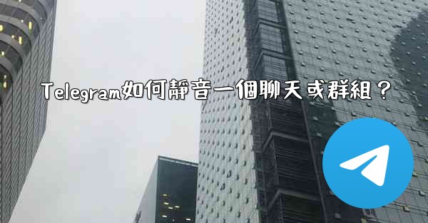 Telegram如何靜音一個聊天或群組？