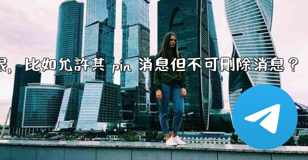 如何設置電報管理員權限，比如允許其 pin 消息但不可刪除消息？