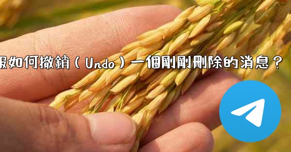 電報如何撤銷（Undo）一個剛剛刪除的消息？