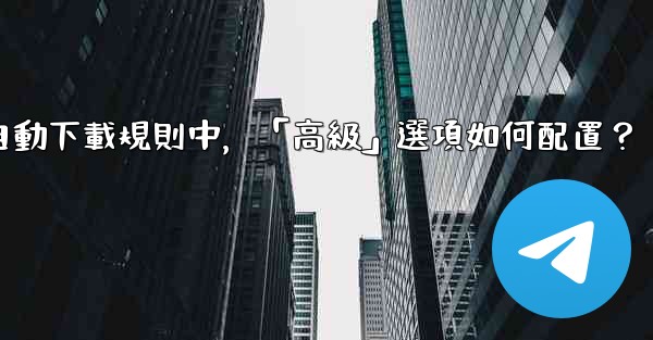 <b>電報媒體自動下載規則中，「高級」選項如何配置？</b>