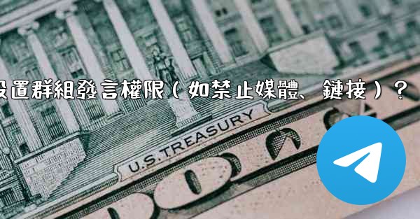 <b>電報如何設置群組發言權限（如禁止媒體、鏈接）？</b>